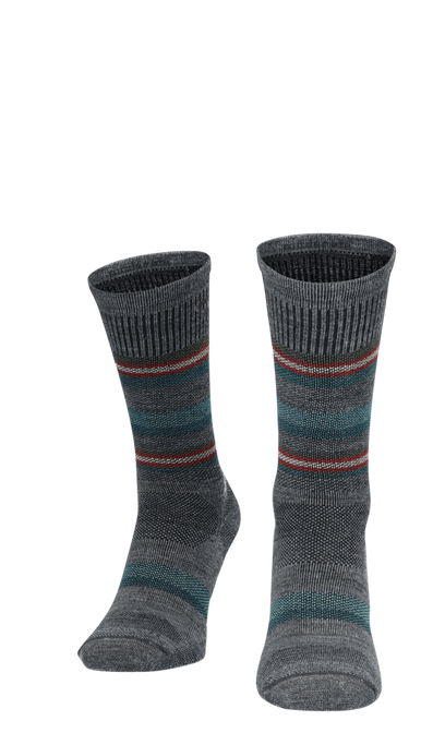 Parks Twill Crew Heren Wandelsokken Klasse 1 Grey