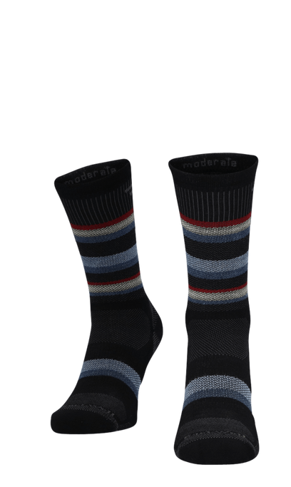 Parks Twill Crew Heren Wandelsokken Klasse 1 Black