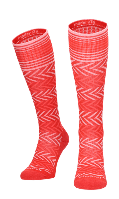 Chevron Dames Compressiekousen Klasse 1 Poppy