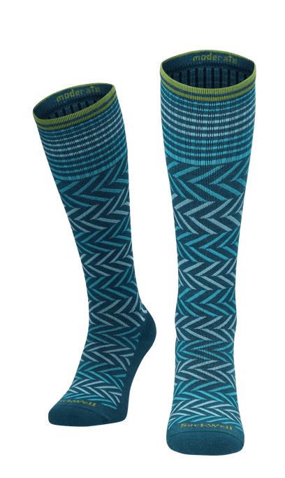 Chevron Dames Compressiekousen Klasse 1 Teal