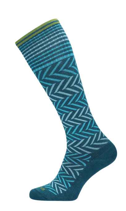 Chevron Dames Compressiekousen Klasse 1 Teal