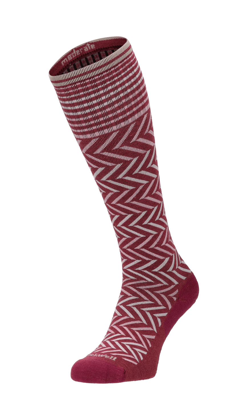 Chevron Dames Compressiekousen Klasse 1 Mulberry