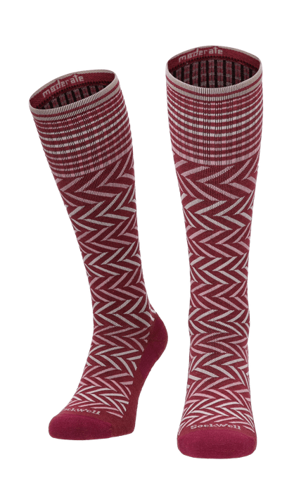 Chevron Dames Compressiekousen Klasse 1 Mulberry