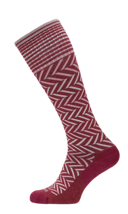 Chevron Dames Compressiekousen Klasse 1 Mulberry