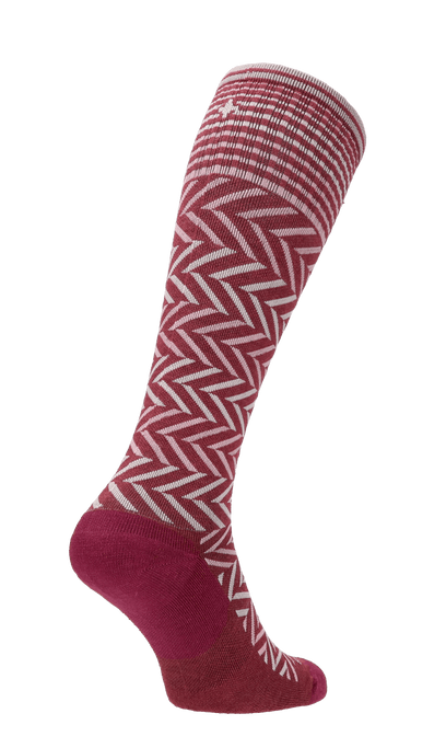 Chevron Dames Compressiekousen Klasse 1 Mulberry