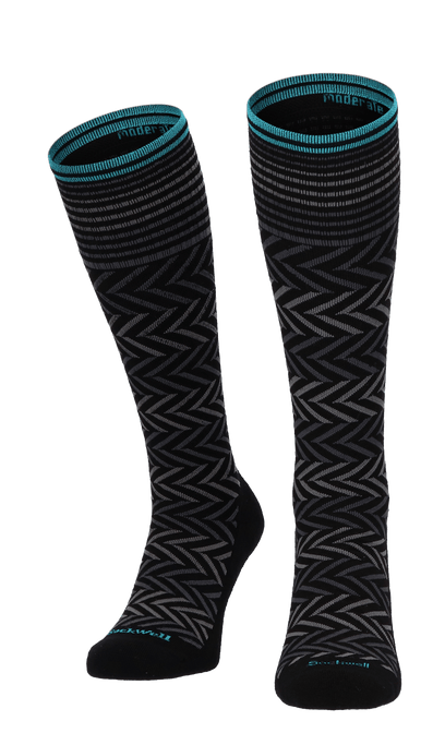 Chevron Dames Compressiekousen Klasse 1 Black