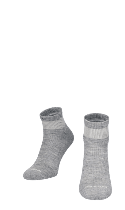 Plantar Relief Quarter Heren Hielspoor Sokken Klasse 2 Light Grey