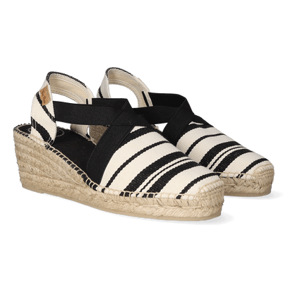Tarbes Dames Espadrilles Cru/Negre