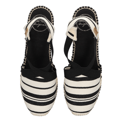 Tarbes Dames Espadrilles Cru/Negre