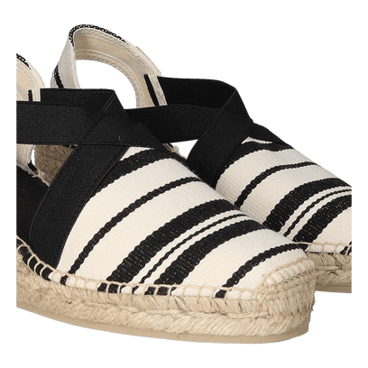 Tarbes Dames Espadrilles Cru/Negre