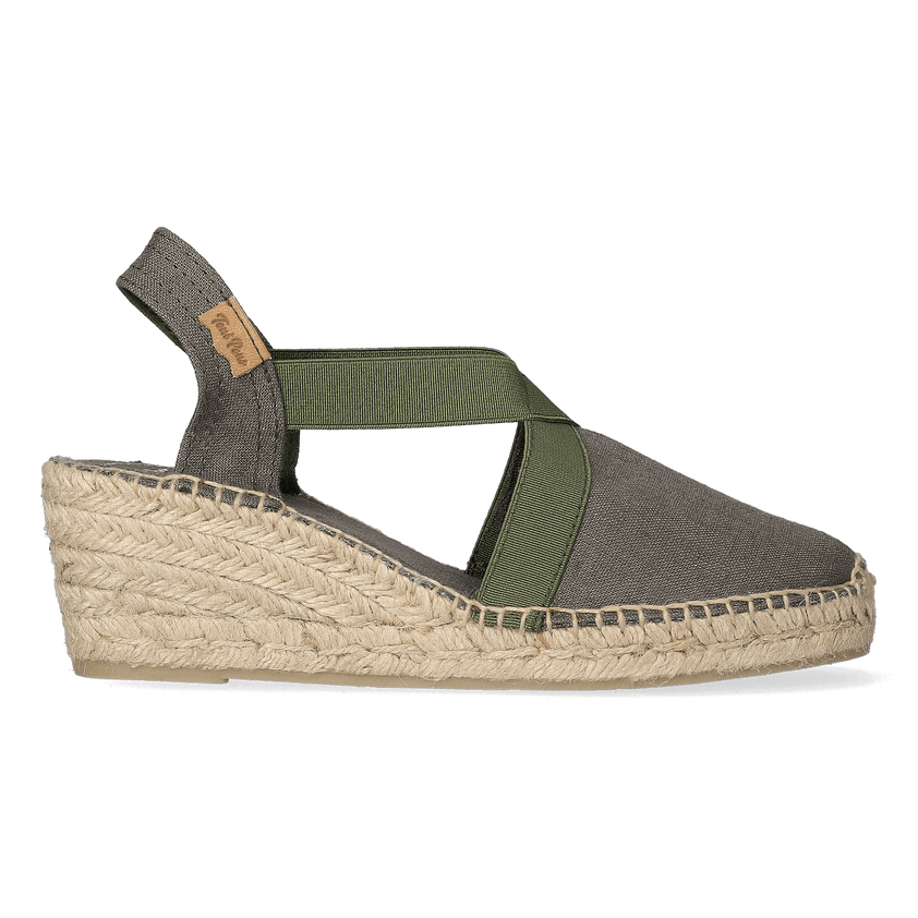 Ter Linnen Dames Espadrilles Caqui