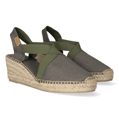 Ter Linnen Dames Espadrilles Caqui