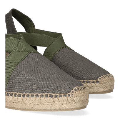 Ter Linnen Dames Espadrilles Caqui