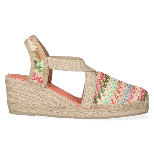 Terra-NZ Raffia Dames Espadrilles Multi Terra-NZ Raffia Dames Espadrilles Multi