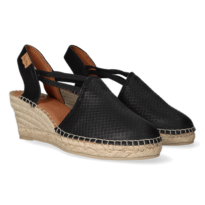 Tilda-LZ Dames Espadrilles Negre