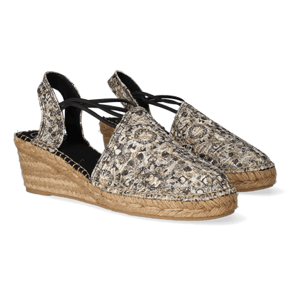Torello Dames Espadrilles Negre Polock