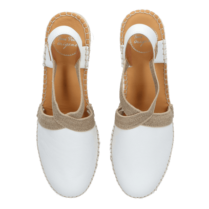 Tossa Leren Dames Espadrilles Blanc