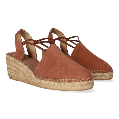 Tremp Suede Dames Espadrilles Marro