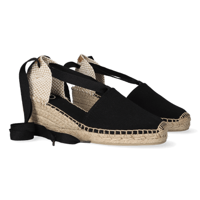 Valencia Dames Espadrilles Negre