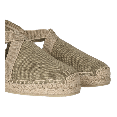 Verdi-V Canvas Dames Espadrilles Caqui