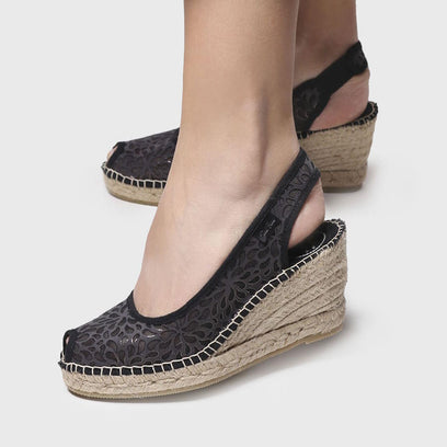 Bea-IK Dames Espadrilles Negre