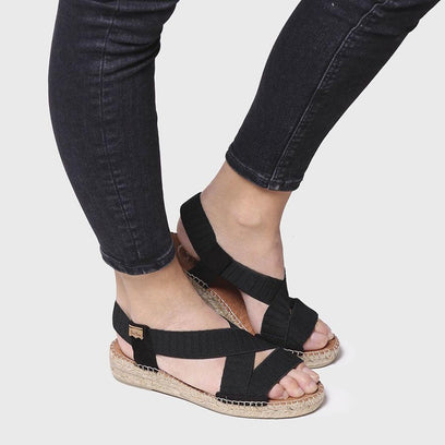 Eire-TR Dames Espadrilles Negre