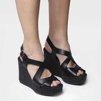 Girona Dames Espadrilles Negre