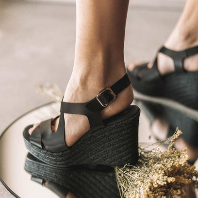 Girona Dames Espadrilles Negre