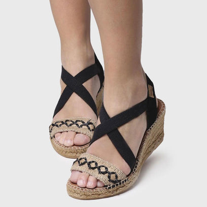 Susa-BN Dames Espadrilles Natural