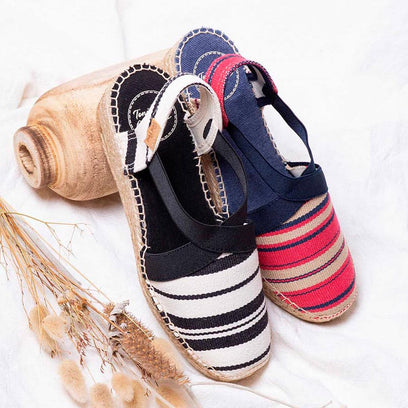 Tarbes Dames Espadrilles Cru/Negre