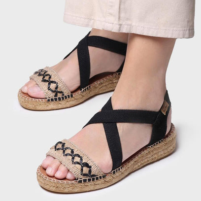 Eider-BN Dames Espadrilles Negre