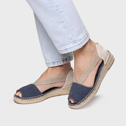 Elora-V Dames Espadrilles Blau