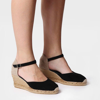 Lloret-5 Dames Espadrilles Negre