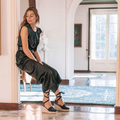 Martina Dames Espadrilles Negre