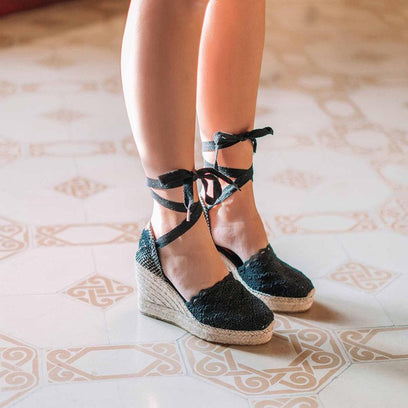 Martina Dames Espadrilles Negre