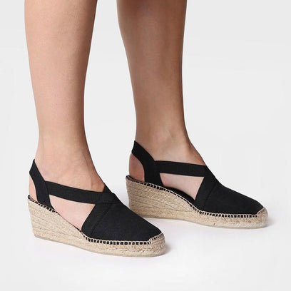 Ter Dames Espadrilles Negre