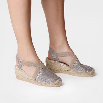 Triton Textiel Dames Espadrilles Plati