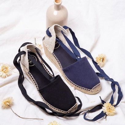 Valencia Dames Espadrilles Negre