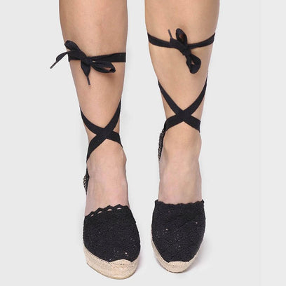 Martina Dames Espadrilles Negre