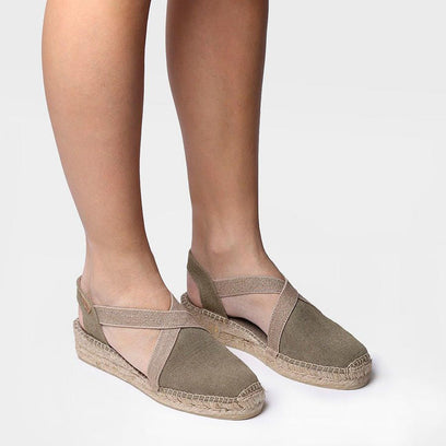 Verdi-V Canvas Dames Espadrilles Caqui