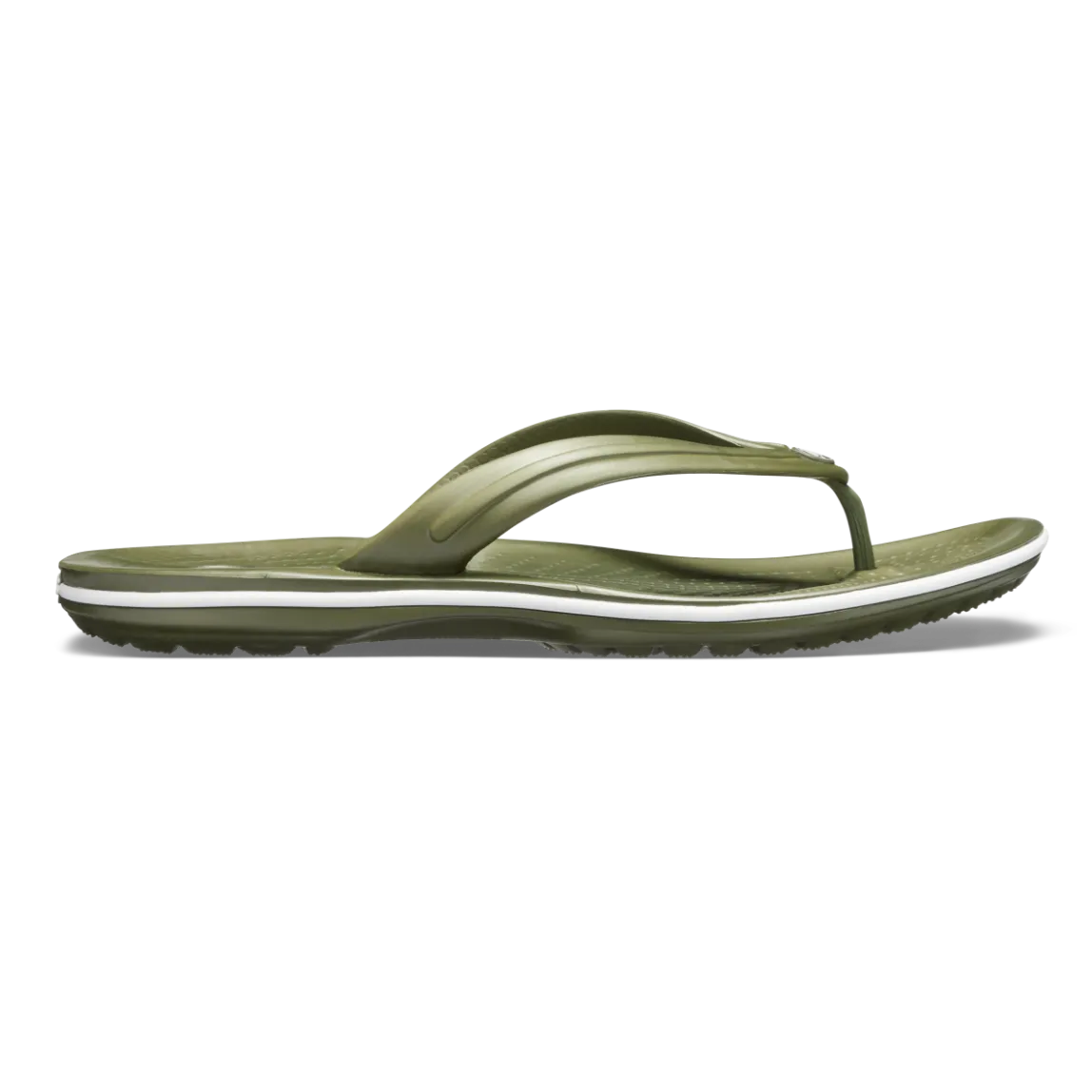 Crocband Flip Slippers Army Green/White