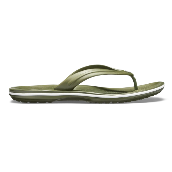 Crocband Flip Slippers Army Green/White