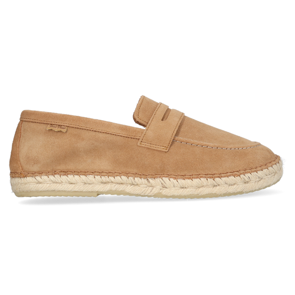Benet Heren Espadrilles Suede Camel