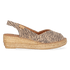 Bernia-ZB Dames Espadrilles Leer Zebra