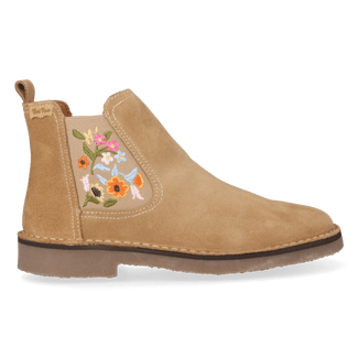 Bisbal Dames Chelsea Boots Suede Beige