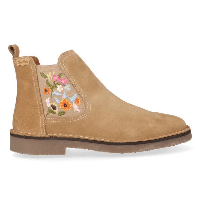Bisbal Dames Chelsea Boots Suede Beige