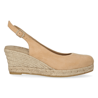 Bremen-5A Dames Espadrilles Beige