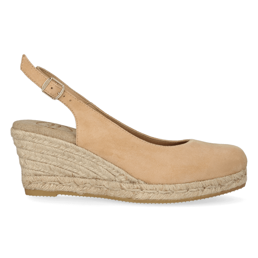 Bremen-5A Dames Espadrilles Beige