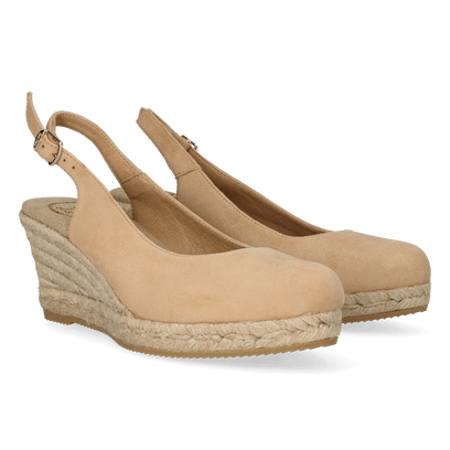 Bremen-5A Dames Espadrilles Beige