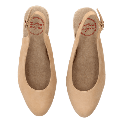 Bremen-5A Dames Espadrilles Beige